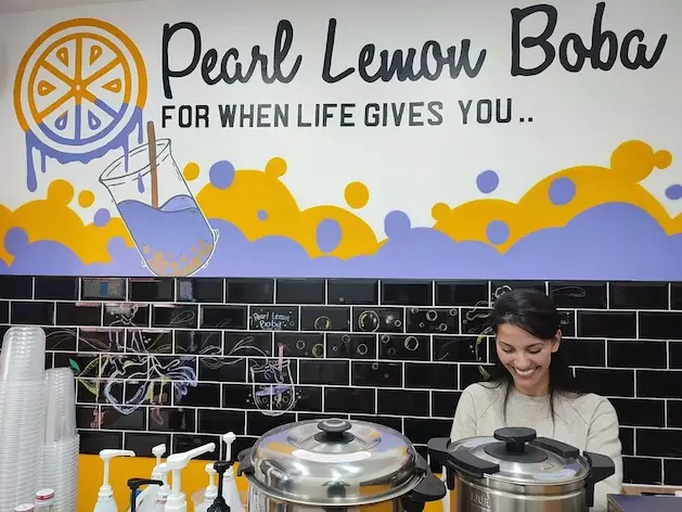 Inside Pearl Lemon Boba Store and Barista Station