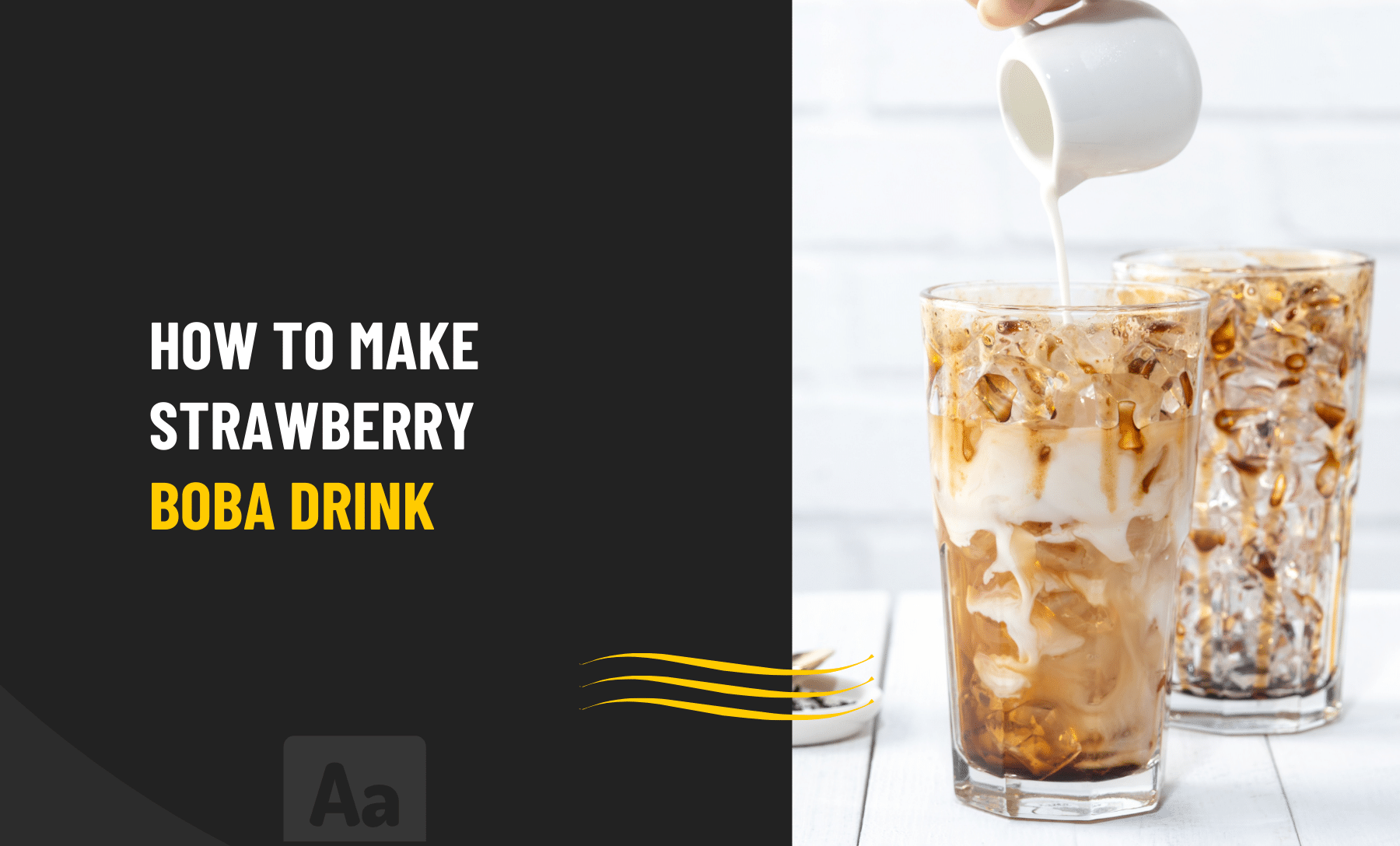 How to make Strawberry Boba Drink