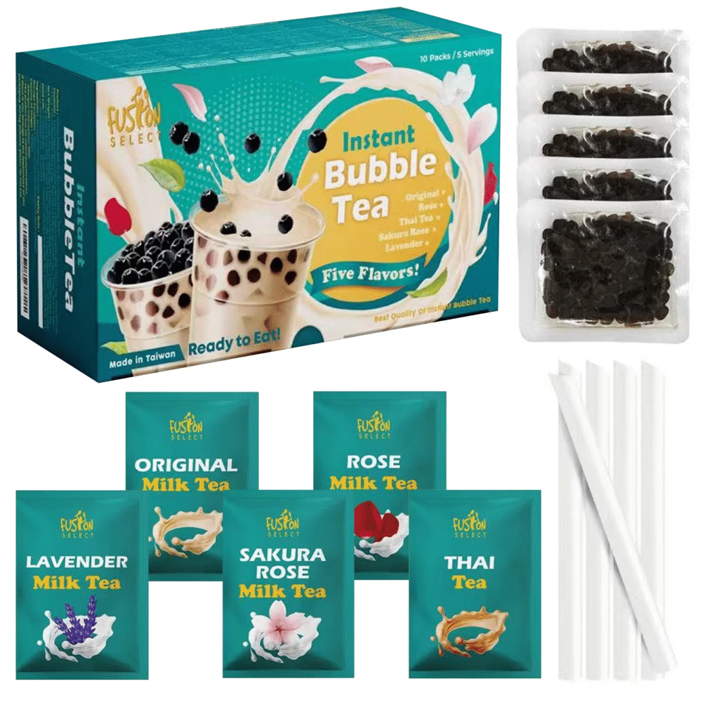 CAFE LATTE (Coffee) Boba Tea Kit / Gift Box Includes Tea Powder, Tapioca  Pearls & Straws By Buddha Bubbles Boba
