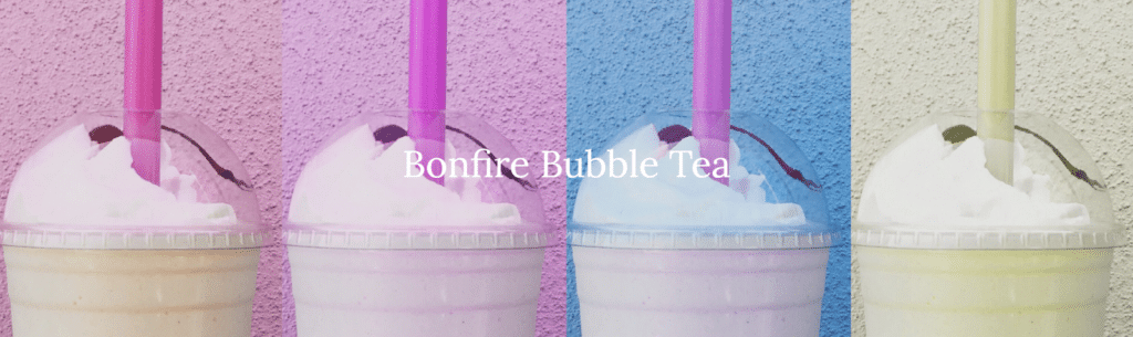 bubble tea, bonfire bubble tea