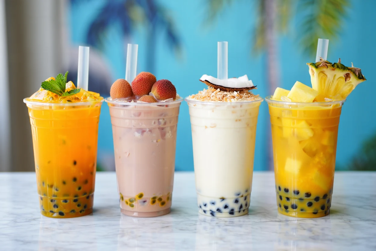 Polish Plum Oolong Bubble Tea