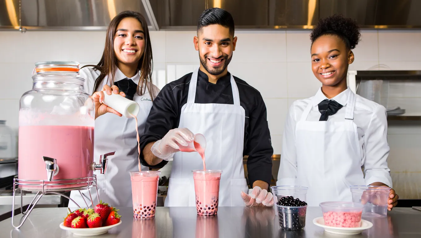 Strawberry Milk Tea bubble tea catering